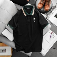Áo thun polo phối cổ thêu gấu bigsize nam 85-145kg