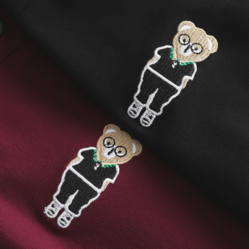 Áo thun polo phối cổ thêu gấu bigsize nam 85-145kg