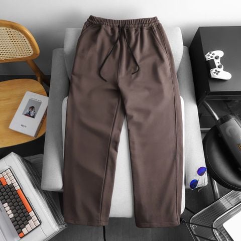 Quần thun dài ống suông vải nỉ thời trang thu đông bigsize nam< 135 kg