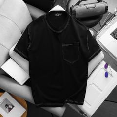 Áo thun cotton bigsize nam chỉ trắng thời trang cá tính 85- 135 kg