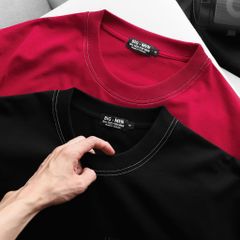 Áo thun cotton bigsize nam chỉ trắng thời trang cá tính 85- 135 kg