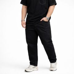 Quần jean nam bigsize màu muối tiêu form ống đứng size 75-125kg