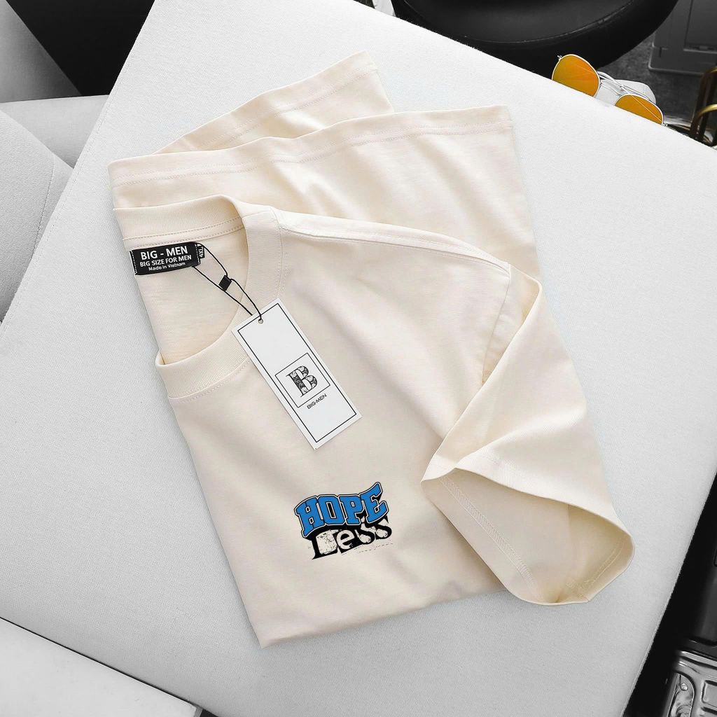 BIG MEN- Áo thun chất vải cotton in hai mặt HOPE thời trang bigsize nam 85- 145kg
