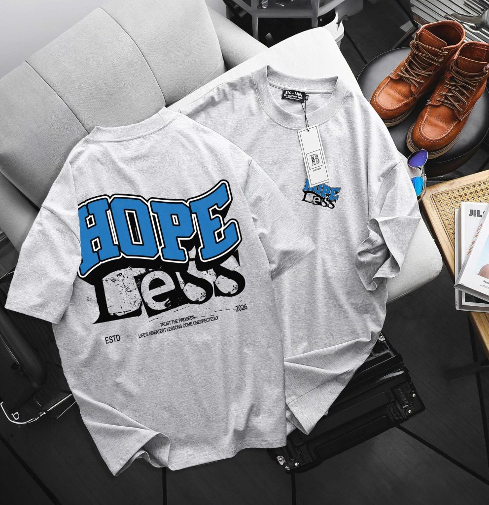 BIG MEN- Áo thun chất vải cotton in hai mặt HOPE thời trang bigsize nam 85- 145kg