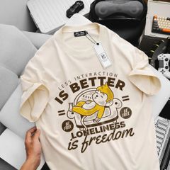 Áo thun chất vải cotton in Khỉ Better thời trang bigsize nam 85- 145kg