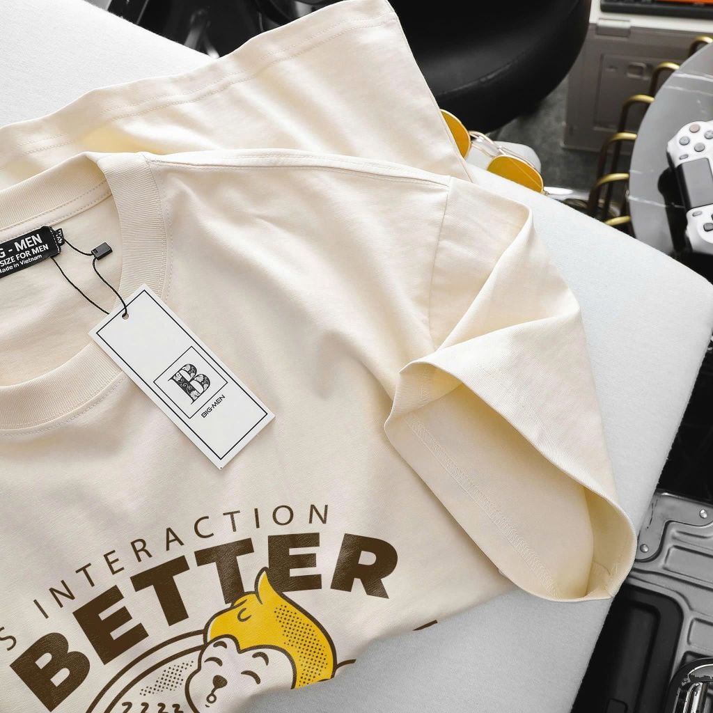 Áo thun chất vải cotton in Khỉ Better thời trang bigsize nam 85- 145kg