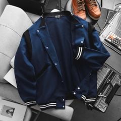 Áo khoác bomber vải nỉ cua phối sọc cá tính bigsize nam < 140kg