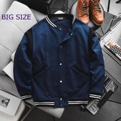 Áo khoác bomber vải nỉ cua phối sọc cá tính bigsize nam < 140kg
