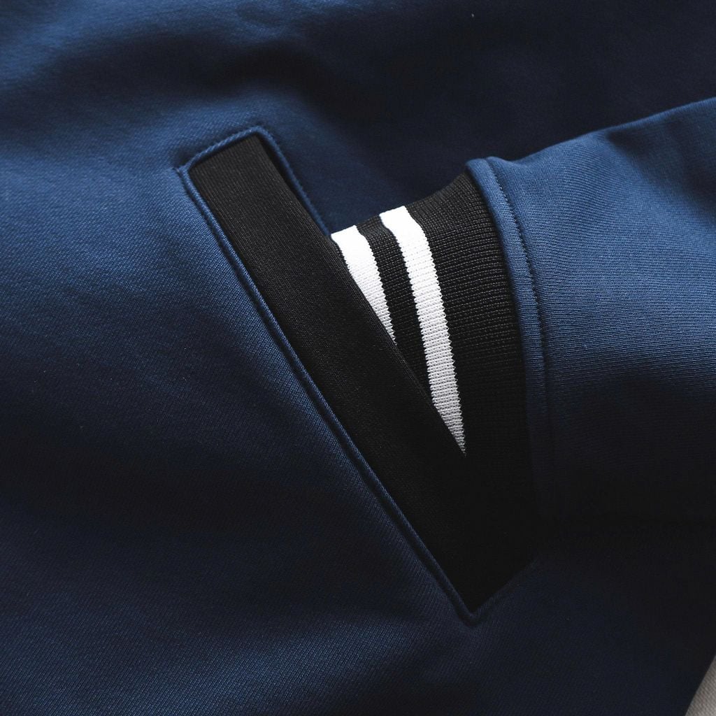 Áo khoác bomber vải nỉ cua phối sọc cá tính bigsize nam < 140kg