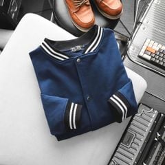 Áo khoác bomber vải nỉ cua phối sọc cá tính bigsize nam < 140kg