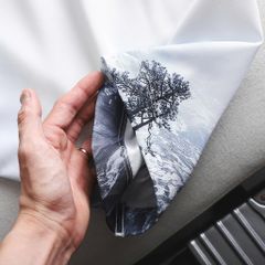 [Big Men] Áo sơ mi tay ngắn big size nam họa tiết phong cảnh thời trang 80-130kg.