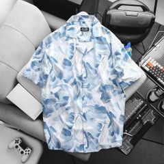 Áo sơ mi tay ngắn cổ đan tông/ cổ vest họa tiết hoa thời trang bigsize nam < 140kg