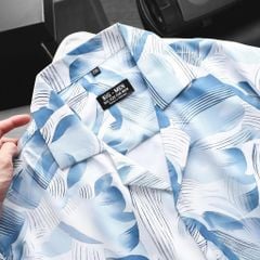 Áo sơ mi tay ngắn cổ đan tông/ cổ vest họa tiết hoa thời trang bigsize nam < 140kg