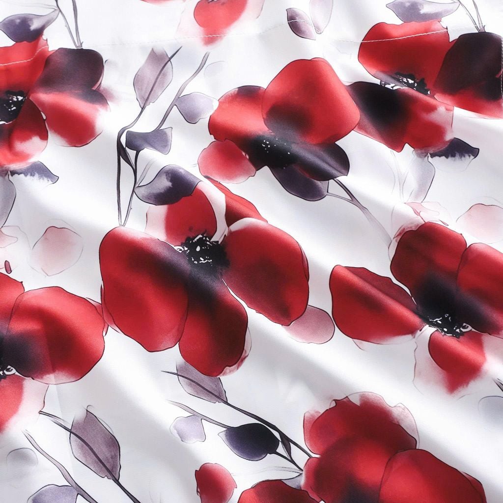 Áo sơ mi tay ngắn cổ đan tông/ cổ vest họa tiết hoa thời trang bigsize nam < 140kg