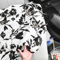 Áo sơ mi tay ngắn cổ đan tông/ cổ vest họa tiết hoa thời trang bigsize nam cỡ đại 140kg