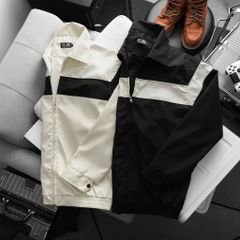 Áo khoác dù cổ bẻ phối sọc ngang bigsize nam 85-125kg