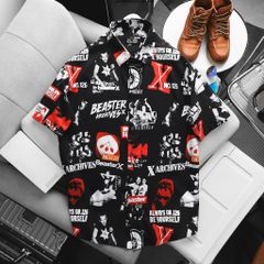 BIG MEN- Áo sơ mi tay ngắn họa tiết mùa hè hoạt hình bigsize nam 80- 130 kg