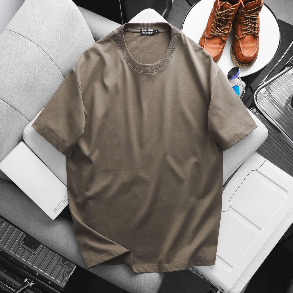 Áo thun, áo phông cotton trơn nhiều màu bigsize nam (Mẫu 15)