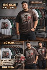 BIG MEN- Áo thun cotton in họa tiết BOXING thời trang bigsize nam 85- 145kg