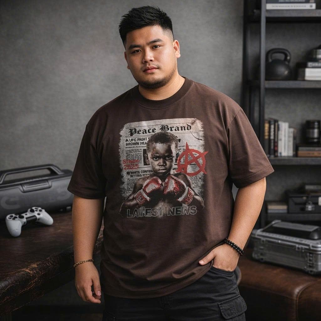 BIG MEN- Áo thun cotton in họa tiết BOXING thời trang bigsize nam 85- 145kg