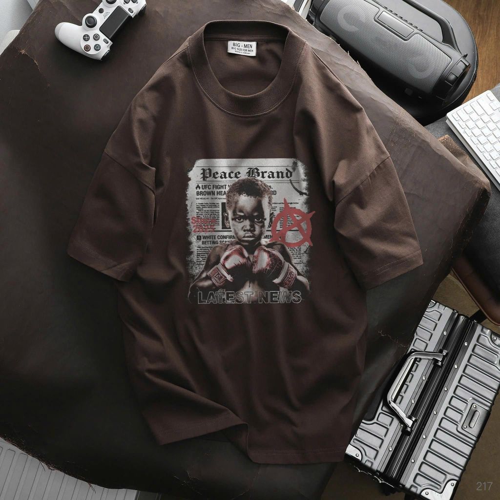 BIG MEN- Áo thun cotton in họa tiết BOXING thời trang bigsize nam 85- 145kg