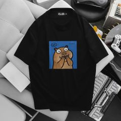 BIG MEN- Áo thun cotton in họa tiết Capypara thời trang bigsize nam 55- 145kg