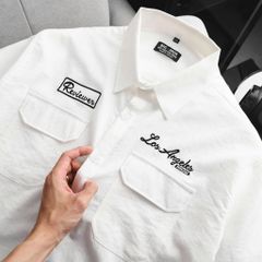 BIG MEN - Áo sơ mi tay ngắn nam big size vải đũi cao cấp phối túi thời trang cỡ đại < 140kg - SMTN đũi SM 2 túi thêu