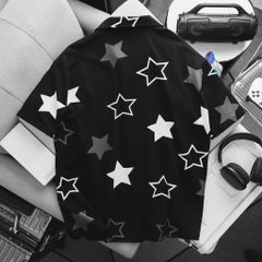 BIG MEN-Áo thun polo big size nam phối dây kéo họa tiết ngôi sao thời trang 90-135kg_ polo dây kéo ngôi sao