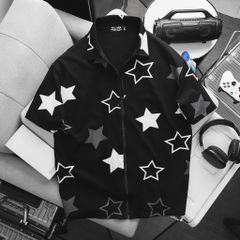 BIG MEN-Áo thun polo big size nam phối dây kéo họa tiết ngôi sao thời trang 90-135kg_ polo dây kéo ngôi sao