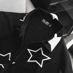 BIG MEN-Áo thun polo big size nam phối dây kéo họa tiết ngôi sao thời trang 90-135kg_ polo dây kéo ngôi sao
