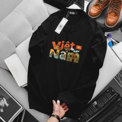 BIG MEN- Áo thun cotton in chữ Việt Nam họa tiết thời trang bigsize nam 55- 145kg