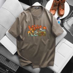 BIG MEN- Áo thun cotton in chữ Việt Nam họa tiết thời trang bigsize nam 55- 145kg