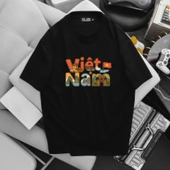 BIG MEN- Áo thun cotton in chữ Việt Nam họa tiết thời trang bigsize nam 55- 145kg