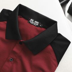 BIG MEN- Áo thun polo cotton 2 chiều phối raplan thời trang bigsize nam 85- 135kg