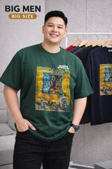BIG MEN- Áo thun cotton in Bức Tranh Daily thời trang bigsize nam 55- 145kg