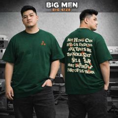 BIG MEN- Áo thun cotton in 2 mặt 3 ngôi sao thời trang trẻ trung bigsize nam 85- 145kg