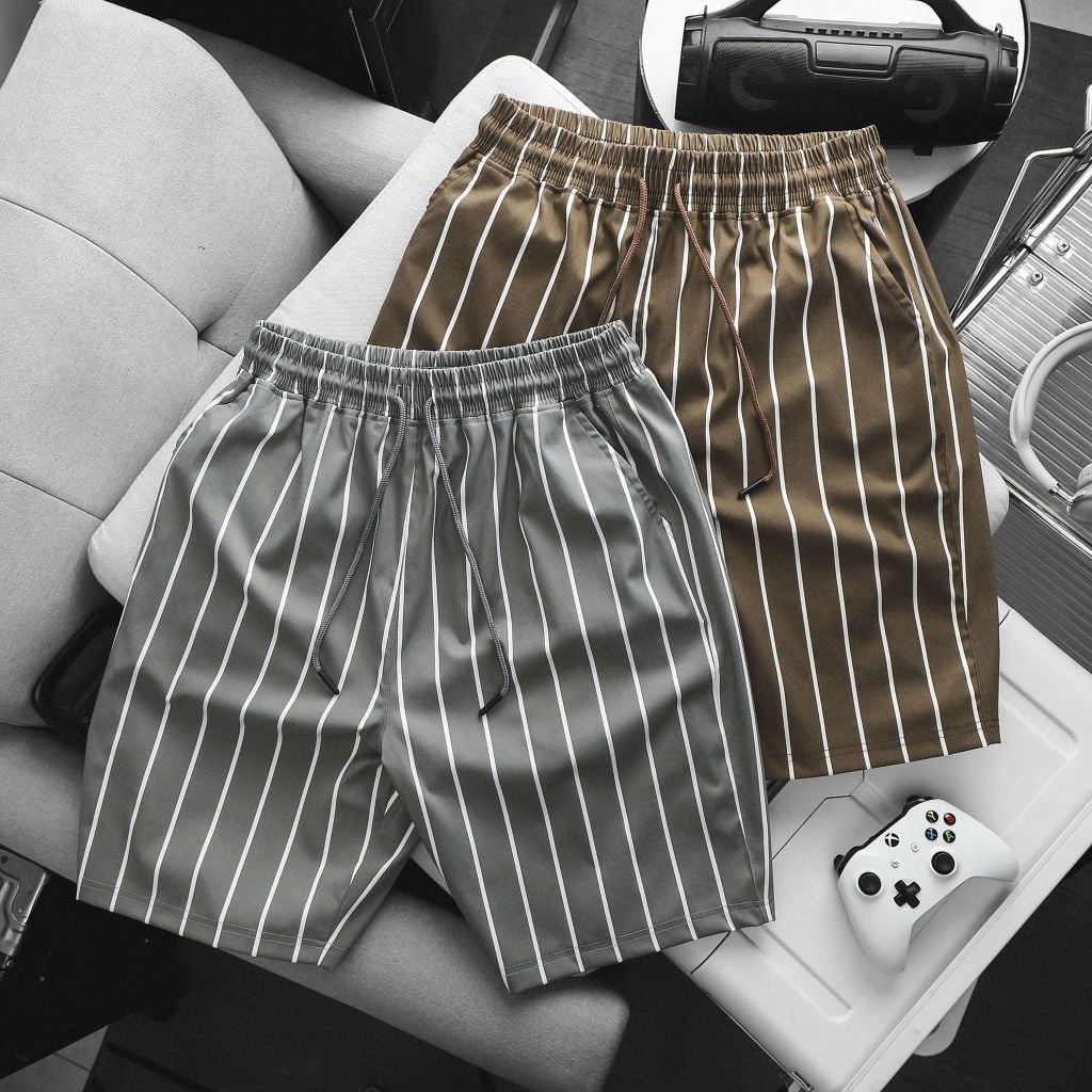 BIG MEN- Set bộ quần áo thời trang vải QC cổ đan tông phối sọc thời thượng BIGSIZE nam 85- 135 kg