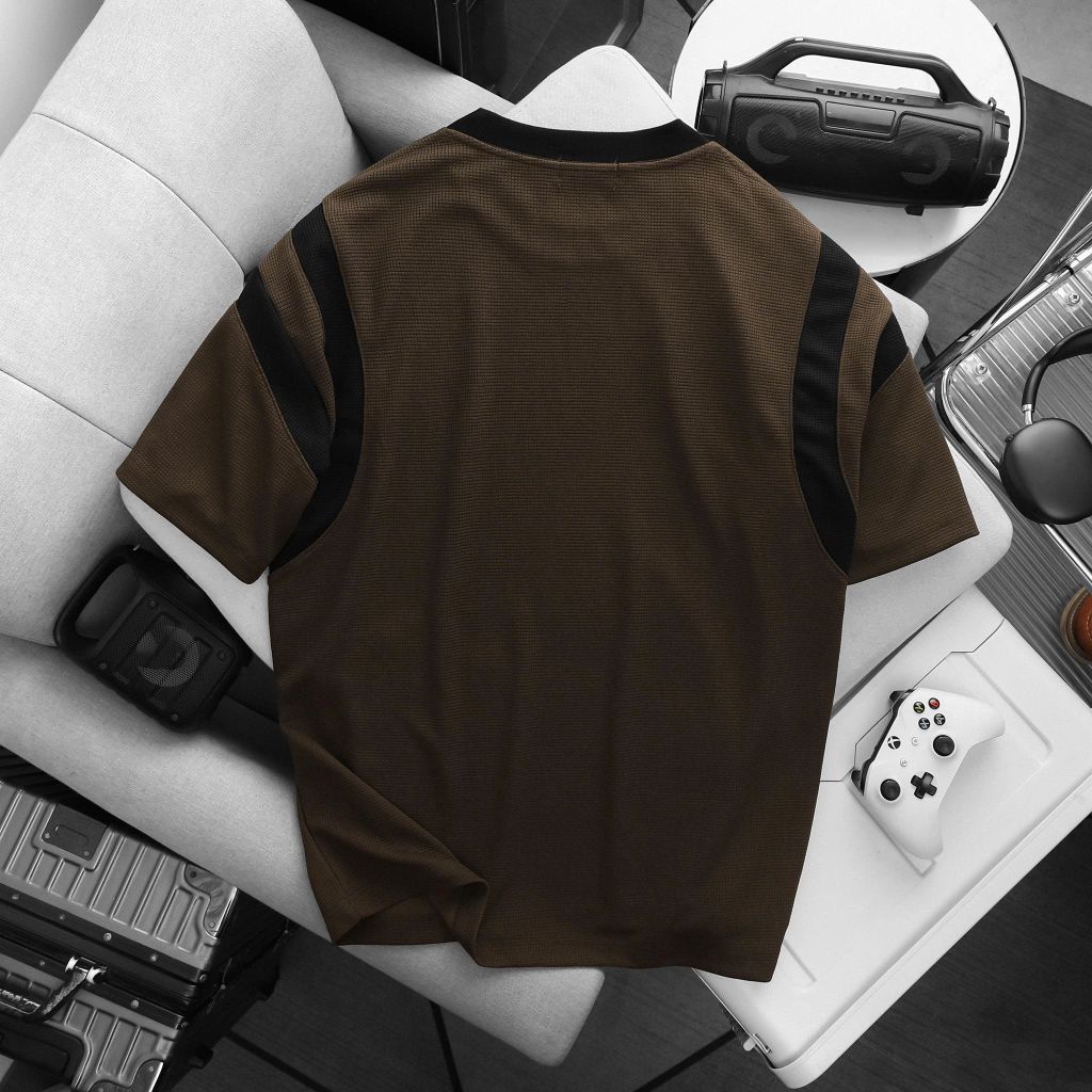 BIG MEN- Áo thun chất vải tổ ong thoáng mát mùa hè phối sọc nách thời trang bigsize nam 85- 135kg