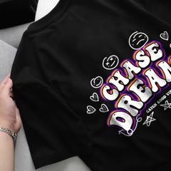 BIG MEN- Áo thun cotton in họa tiết chữ 2 mặt CHASE DREAMS năng động bigsize nam 85- 145kg