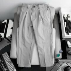 BIG MEN- Quần tây bigsize nam form baggy lưng thun màu xám nhạt thời trang 80- 125kg