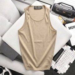 BIG MEN- Áo thun ba lỗ/tanktop vải cotton gân co giãn thời trang bigsize nam 70- 130kg