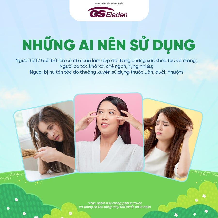 TPBVSK GS Eladen - chứa dầu hoa rum, hỗ trợ tóc chắc khoẻ, giảm rụng tóc