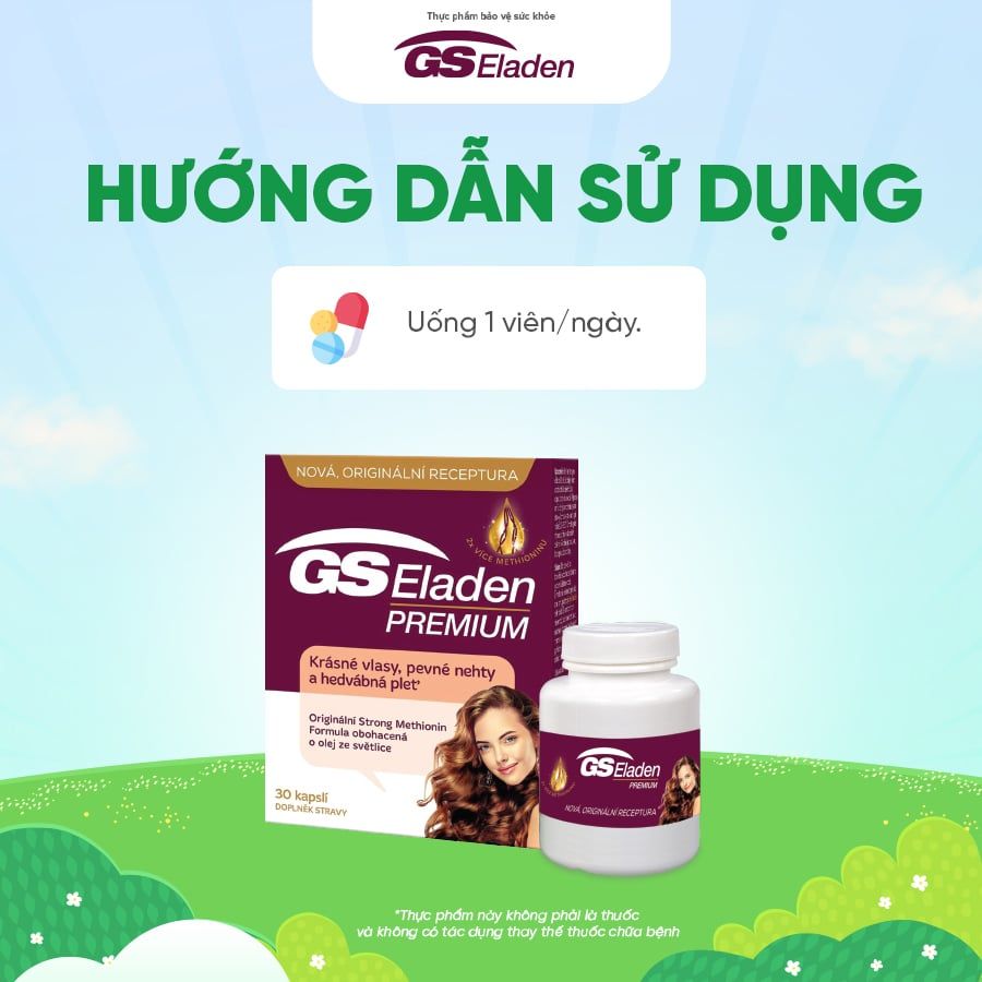 TPBVSK GS Eladen - chứa dầu hoa rum, hỗ trợ tóc chắc khoẻ, giảm rụng tóc