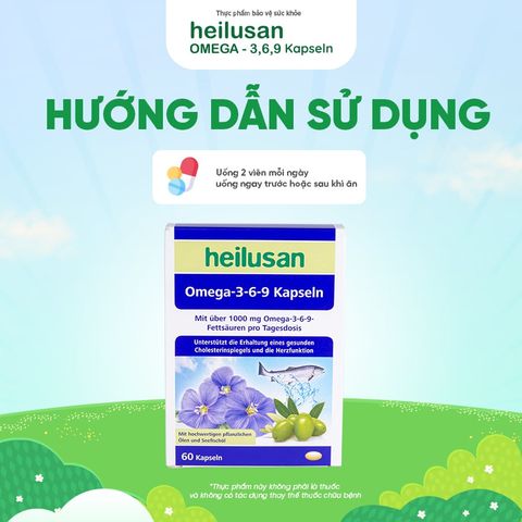 TPBVSK Heilusan Omega 369 Kapseln- hỗ trợ giảm mỡ máu, tốt cho tim mạch, não bộ, mắt