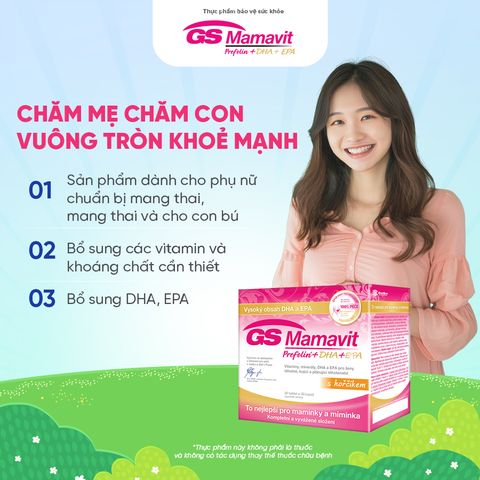 TPBVSK GS Mamavit prefolin DHA - hỗ trợ cung cấp vitamin, DHA cho phụ nữ mang thai
