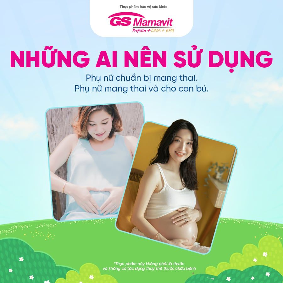 TPBVSK GS Mamavit prefolin DHA - hỗ trợ cung cấp vitamin, DHA cho phụ nữ mang thai