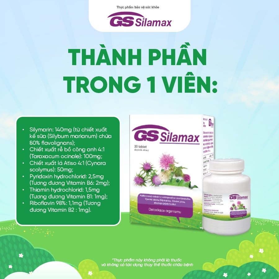 TPBVSK GS Silamax - hỗ trợ tăng cường chức năng gan, giải độc gan