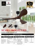  Quạt trần Sumei 186 - Có đèn 