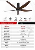  Quạt trần 5 cánh Fergus 801- Gỗ 