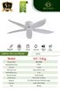  Quạt trần 5 cánh DCT Fan 330- Trắng 